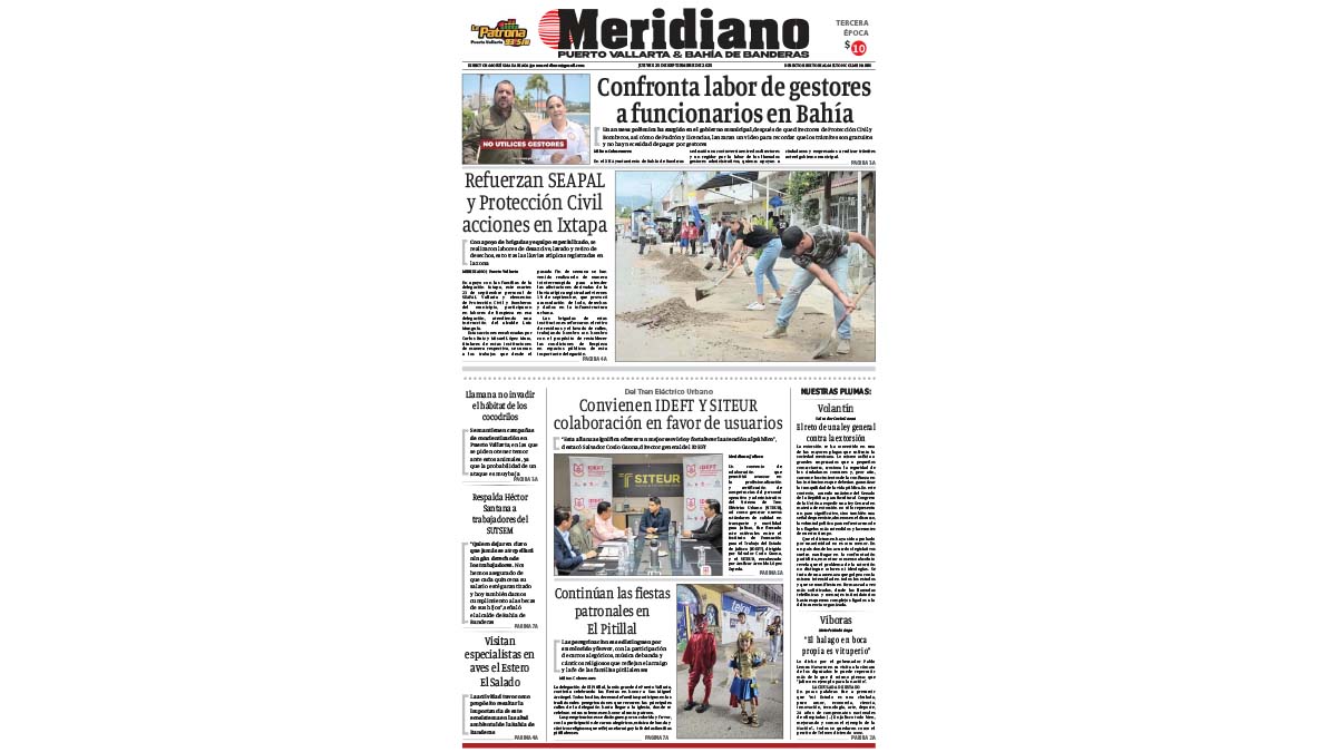 portada meridiano 25 de septiembre de 2025