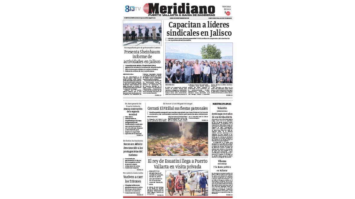 portada meridiano 29 de septiembre de 2025