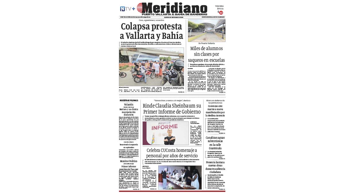 portada meridiano vallarta 02 de septiembre