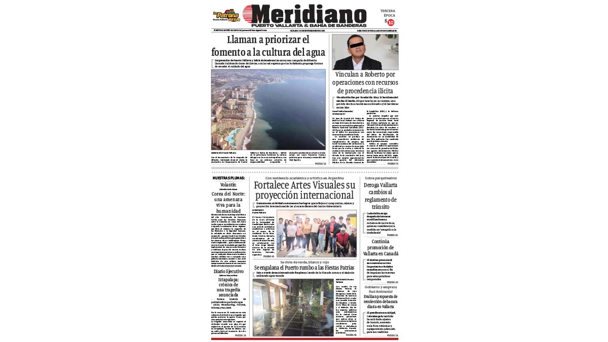 portada meridiano vallarta 13 de septiembre de 2025