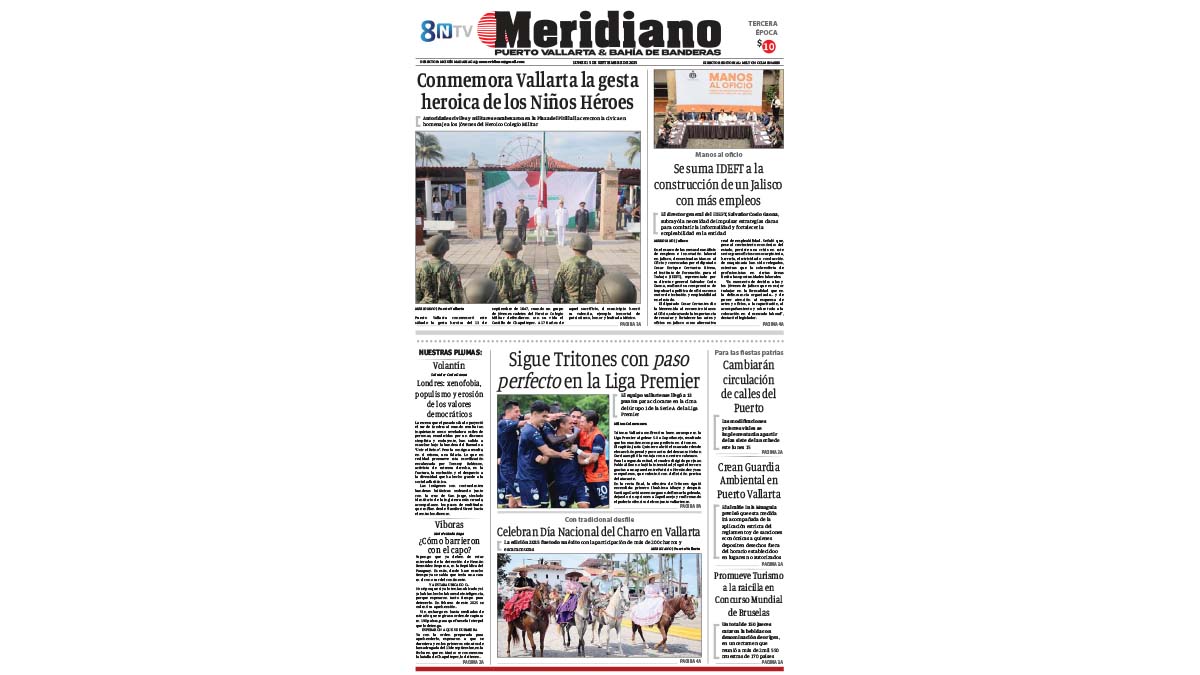 portada meridiano vallarta 15 de septiembre de 2025