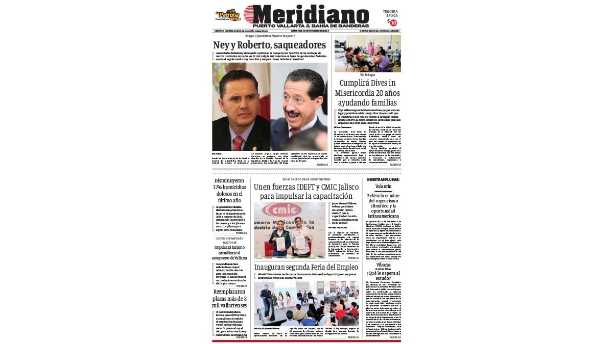 portada meridiano 12 de noviembe de 2025