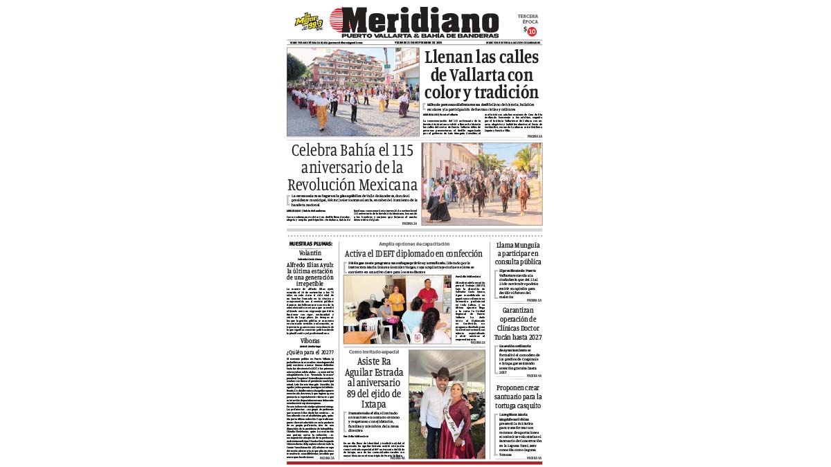 portada meridiano 21 de noviembre de 2025