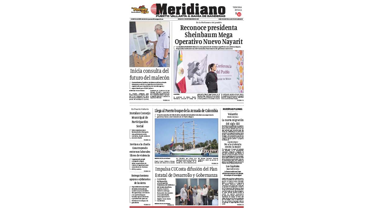 portada meridiano 22 de noviembre de 2025