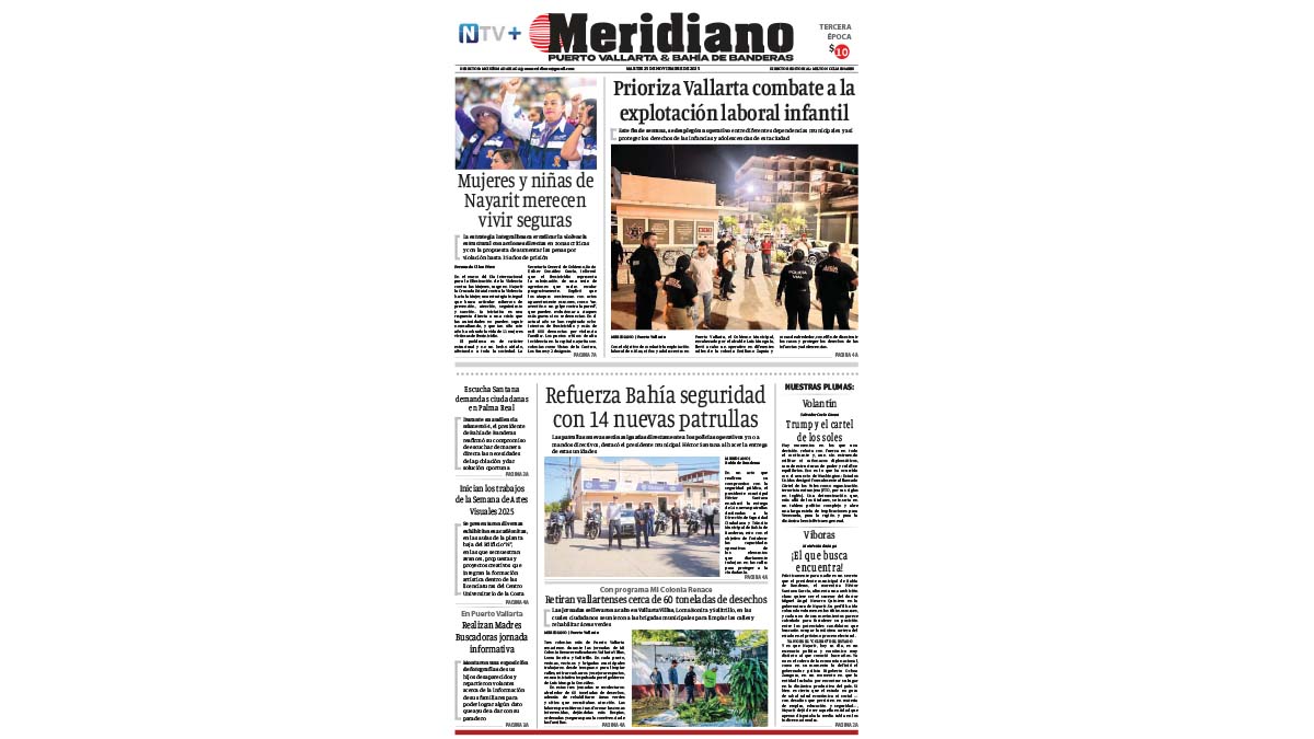 portada meridiano 25 de noviembre de 2025