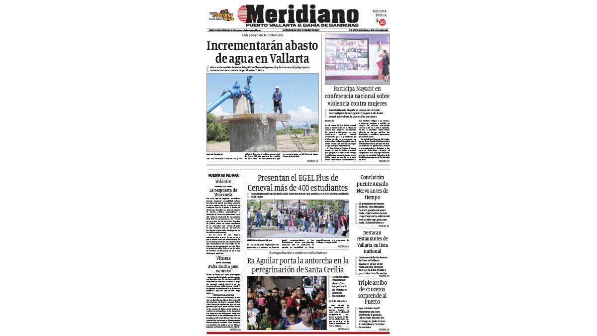 portada meridiano 26 de noviembre de 2025