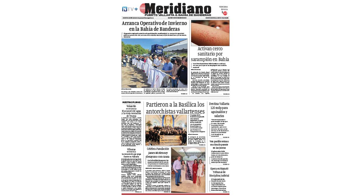 portada meridiano 09 de diciembre de 2025