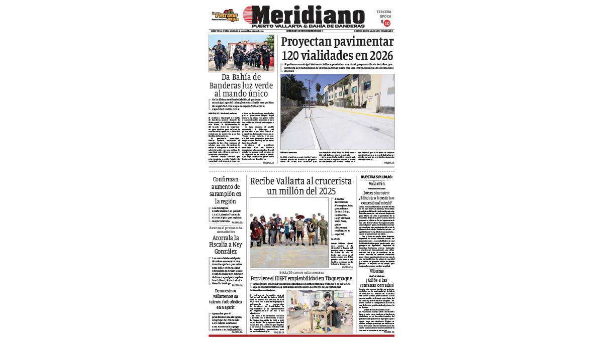 portada meridiano 10 de diciembre de 2025