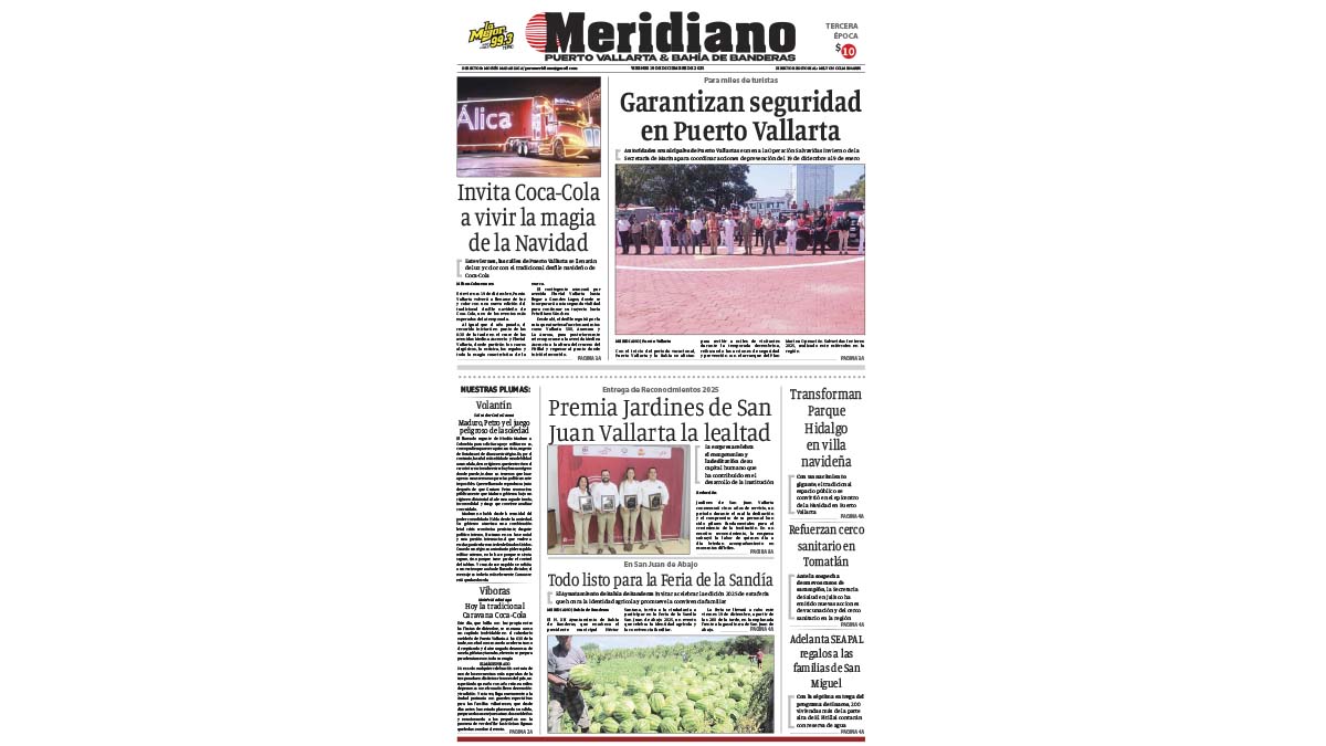 portada meridiano 19 de diciembre de 2025