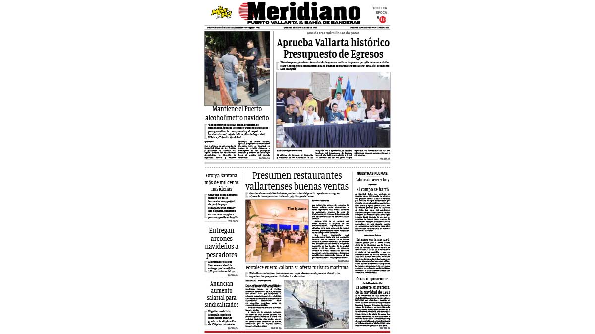 portada meridiano 26 de diciembre de 2025