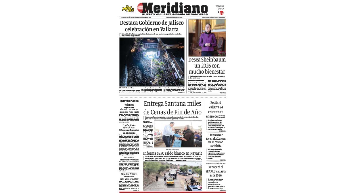 portada meridiano 02 de enero de 2026