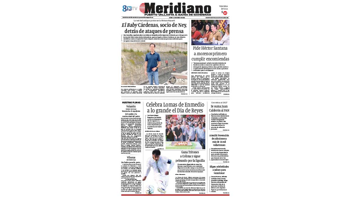 portada meridiano 12 de enero de 2026