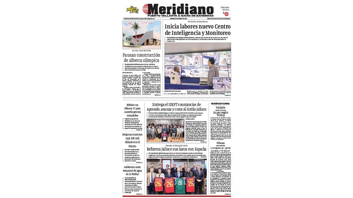 portada meridiano 24 de enero de 2026