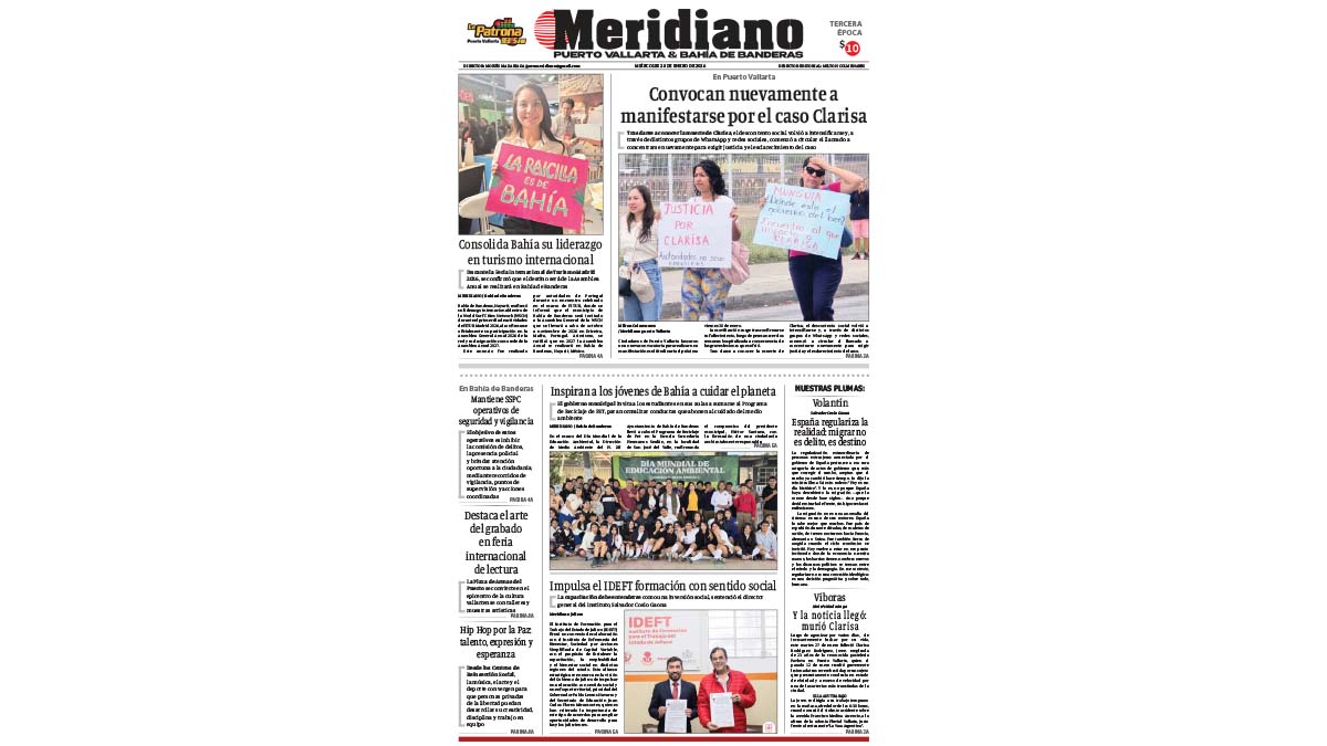 portada meridiano 28 de enero de 2026