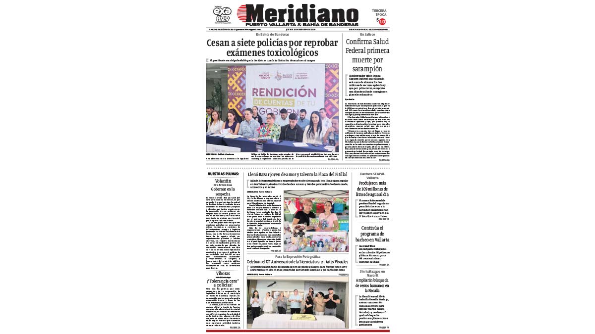 portada meridiano 19 de febrero de 2026