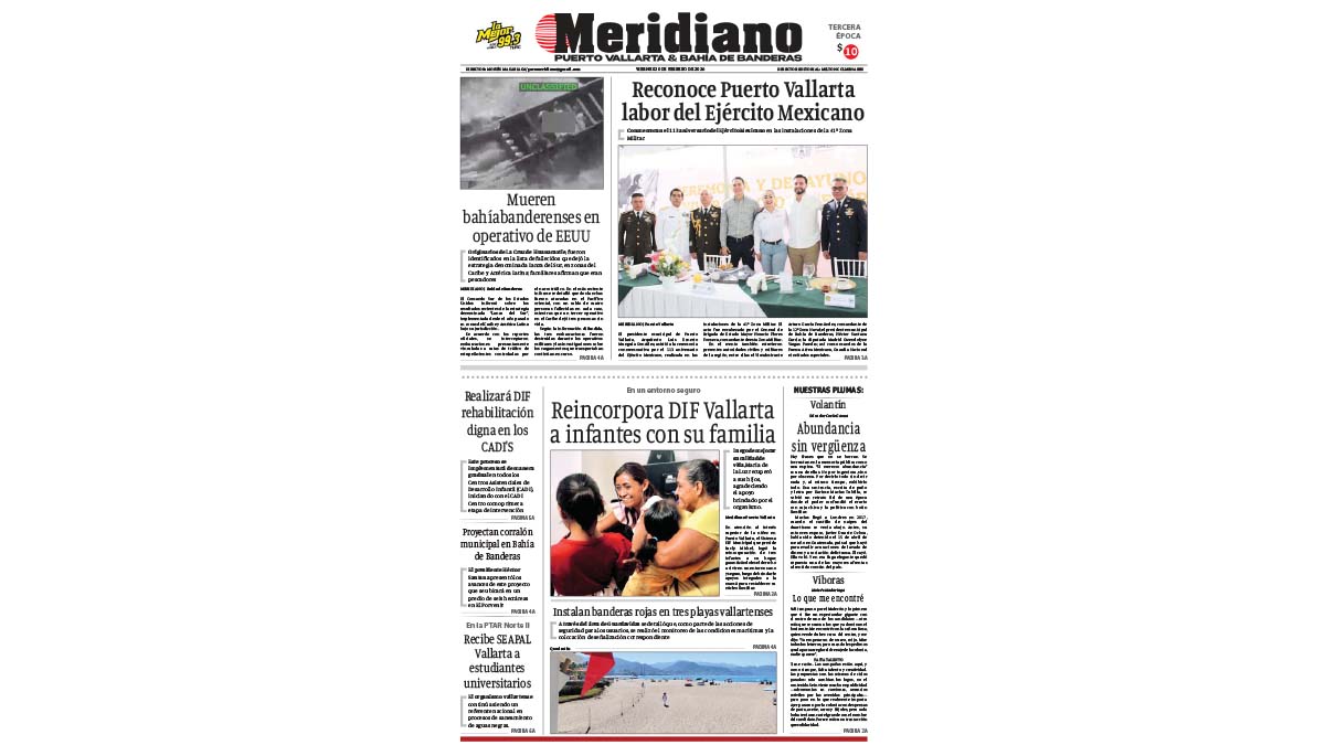 portada meridiano 20 de febrero de 2026