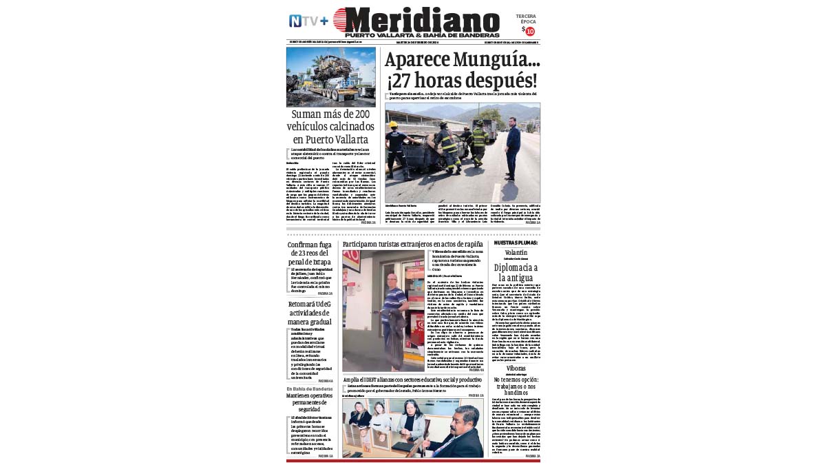 portada meridiano 24 de febrero de 2026