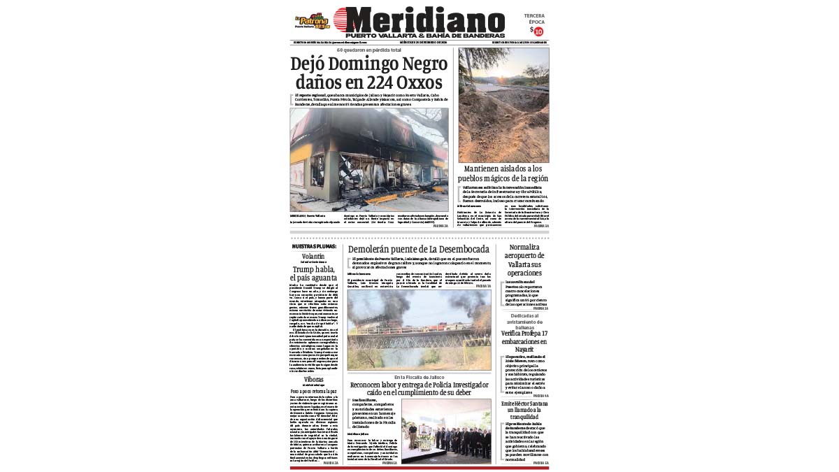 portada meridiano 25 de febrero de 2026