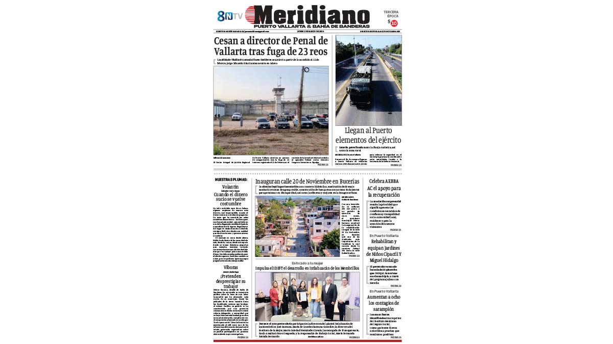 portada meridiano 02 de marzo de 2026