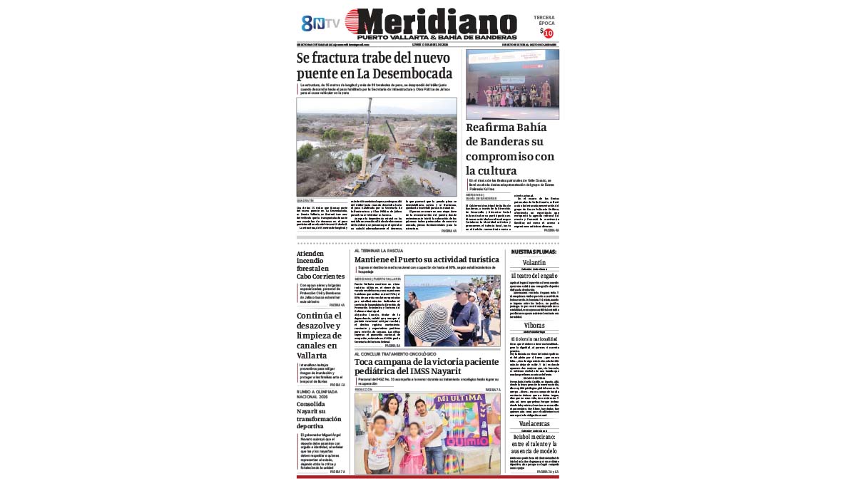 portada meridiano 13 de abril de 2026