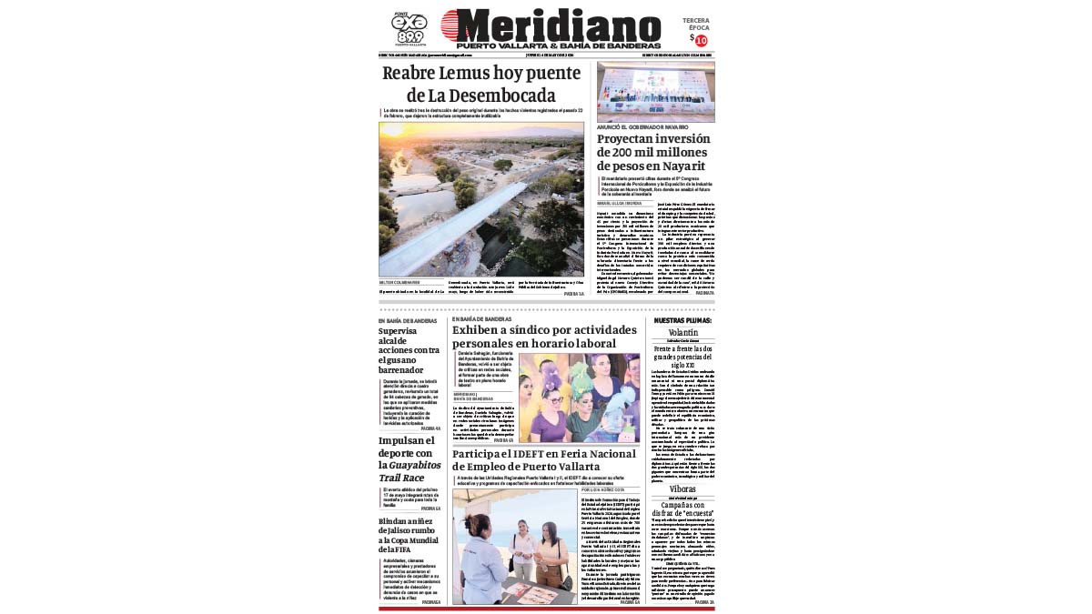 portada meridiano 14 de mayo de 2026