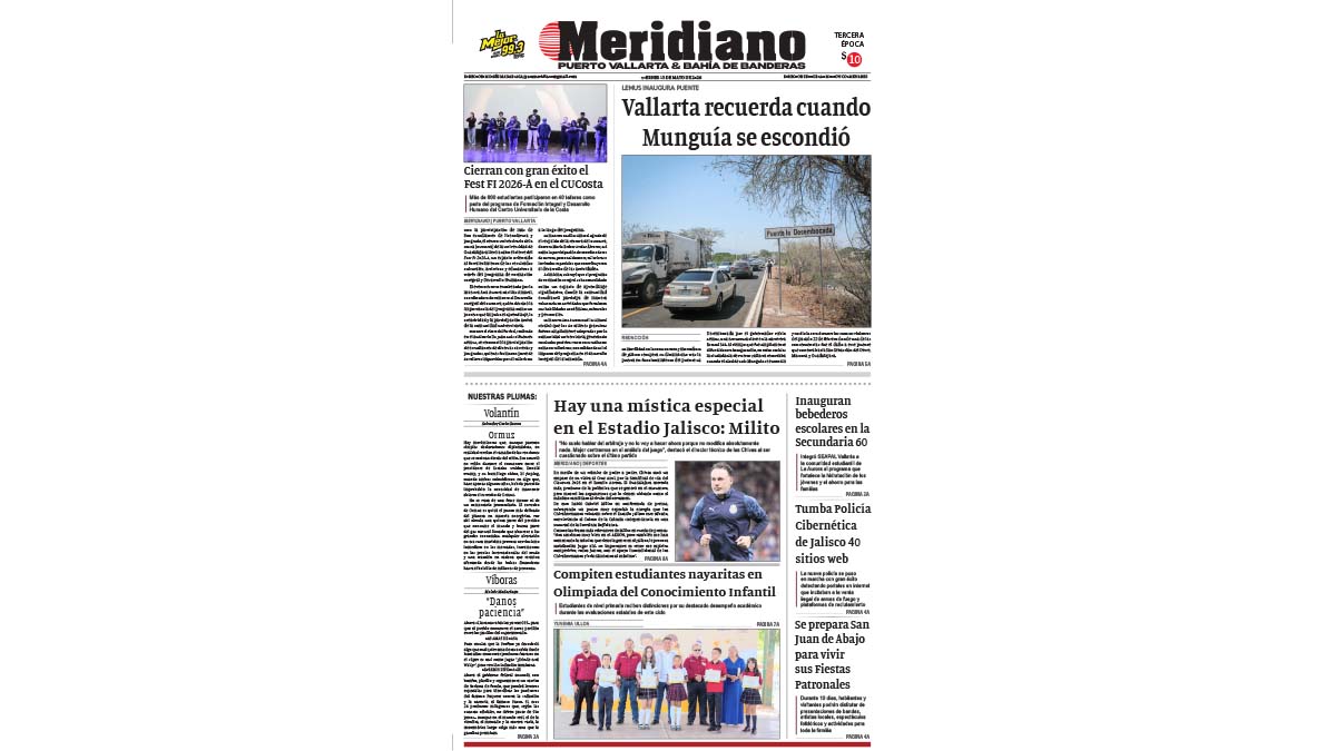 portada meridiano 15 de mayo de 2026