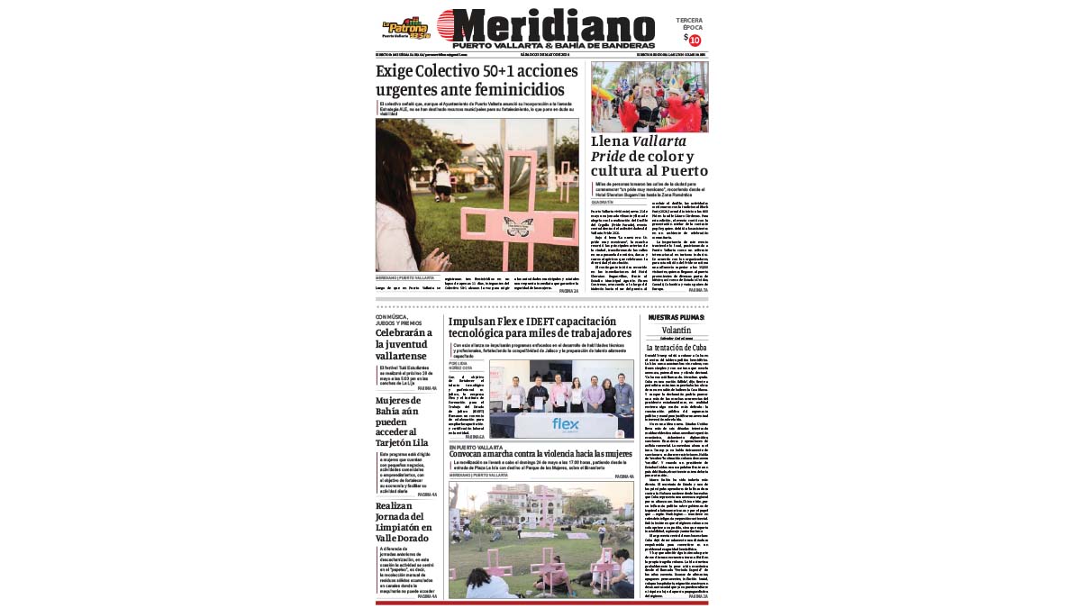 portada meridiano 23 de mayo de 2026