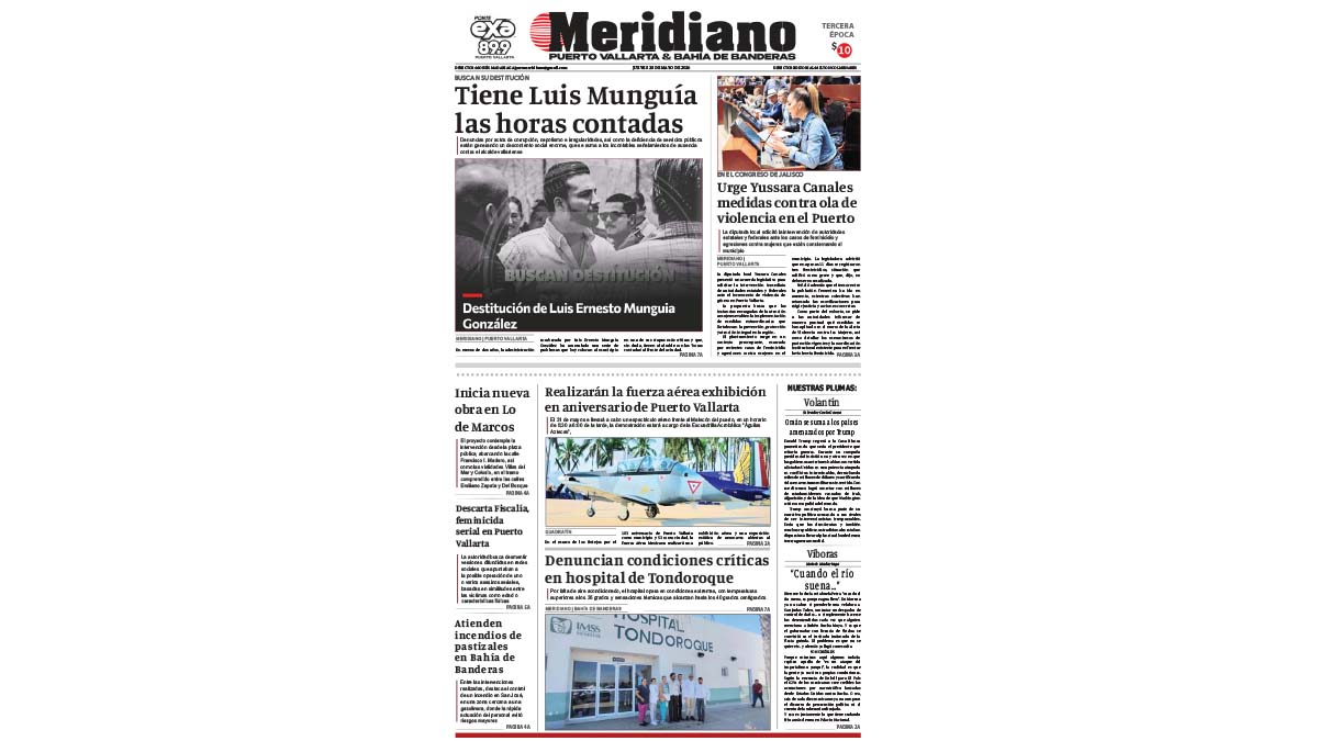 portada meridiano 28 de mayo de 2026