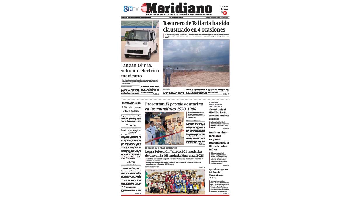 portada meridiano 08 de junio de 2026