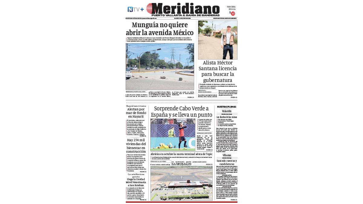 portada meridiano 16 de junio de 2026