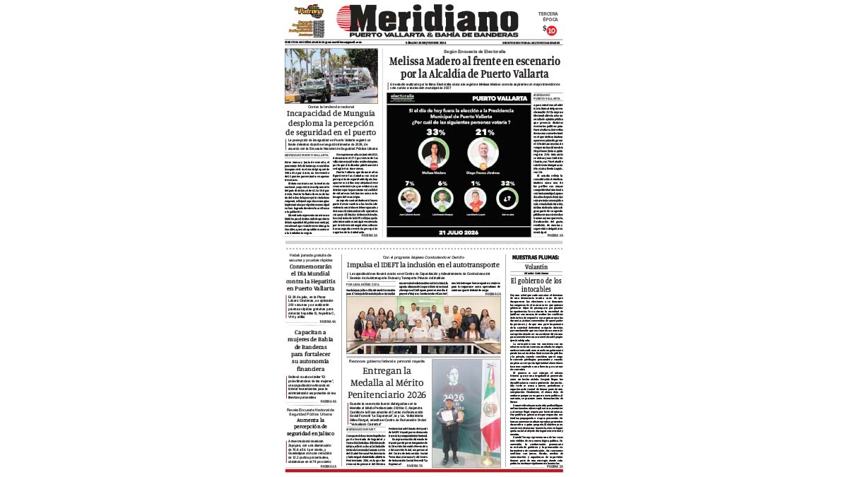portada meridiano 25 de julio de 2026