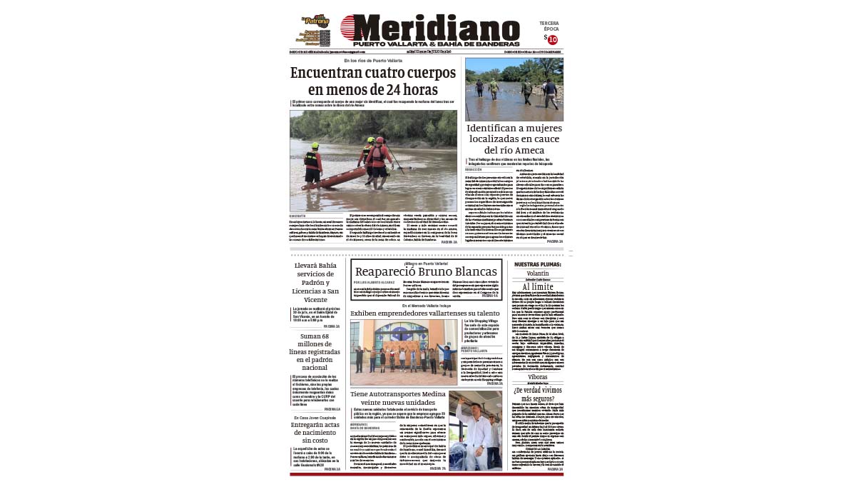 portada meridiano 29 de julio de 2026