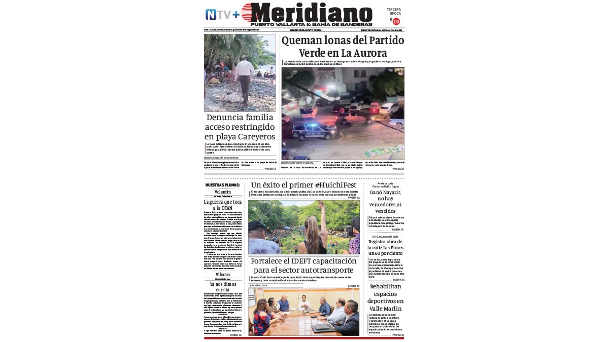 portada meridiano 18 de agosto de 2026