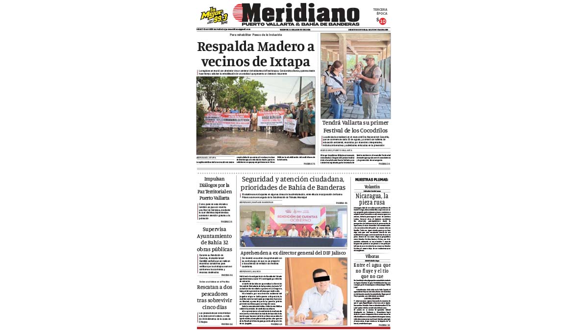 portada meridiano 21 de agosto de 2026