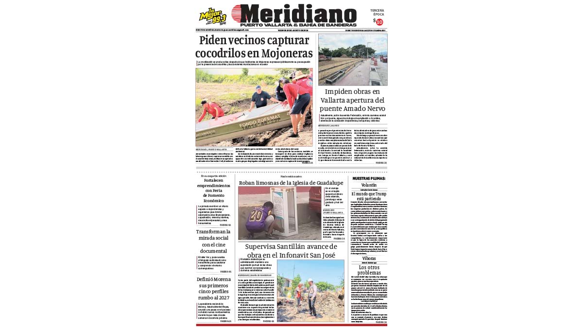 portada meridiano 28 de agosto de 2026