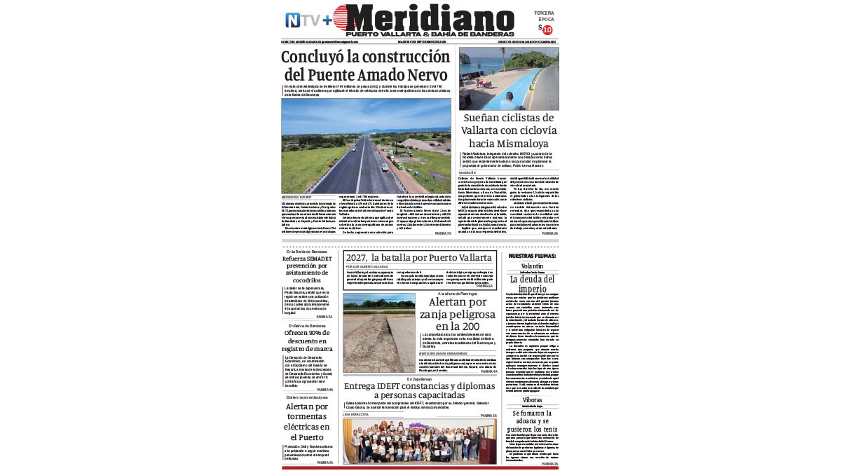 portada meridiano 08 de septiembre de 2026