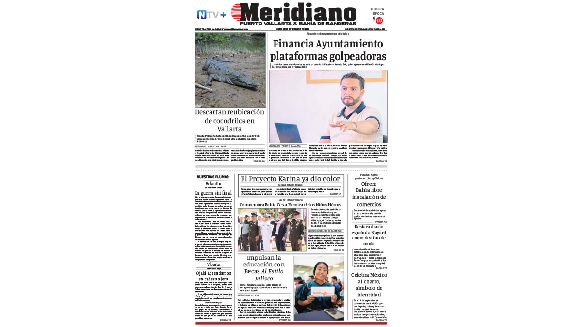 portada meridiano 14 de septiembre de 2026